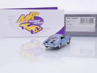 Preview: Minichamps 870144021 # Chevrolet Camaro Coupe Baujahr 1967 " blaumetallic-schwarz " 1:87