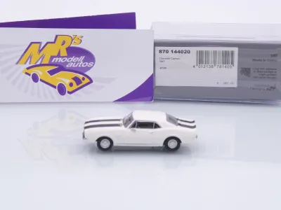 Preview: Minichamps 870144020 # Chevrolet Camaro Coupe Baujahr 1967 " weiß-schwarz " 1:87