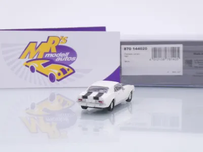 Preview: Minichamps 870144020 # Chevrolet Camaro Coupe Baujahr 1967 " weiß-schwarz " 1:87
