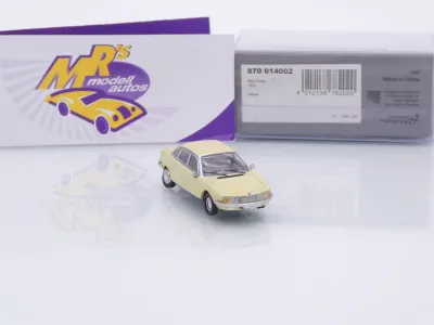 Preview: Minichamps 870014002 # NSU Ro 80 Limousine Baujahr 1972 " hellgelb " 1:87
