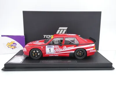 Preview: Top Marques TOP145C # Alfa Romeo 75 Turbo EVO Giro Italia 1989 " Nicola Larini - Miki Biasion - Tiziano Siviero " 1:18