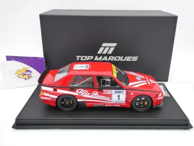 Preview: Top Marques TOP145C # Alfa Romeo 75 Turbo EVO Giro Italia 1989 " Nicola Larini - Miki Biasion - Tiziano Siviero " 1:18