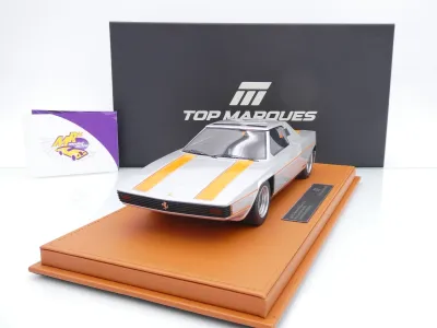 Top Marques TOP142C # Ferrari 308 GT Bertone Rainbow Baujahr 1976 " silbermetallic-orange " 1:18