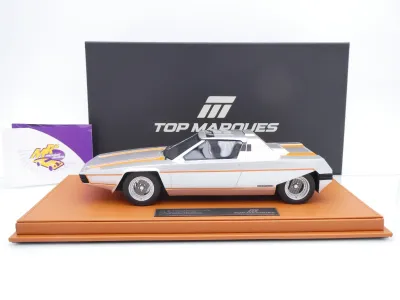 Preview: Top Marques TOP142C # Ferrari 308 GT Bertone Rainbow Baujahr 1976 " silbermetallic-orange " 1:18