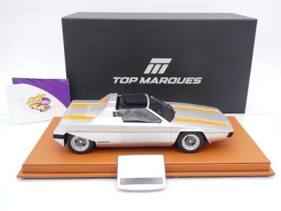 Preview: Top Marques TOP142C # Ferrari 308 GT Bertone Rainbow Baujahr 1976 " silbermetallic-orange " 1:18