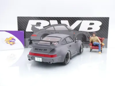 Preview: Solido S1807517 # Porsche 911 (964) RWB Rauh-Welt Baujahr 2024 " Nardograu " 1:18