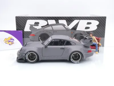 Preview: Solido S1807517 # Porsche 911 (964) RWB Rauh-Welt Baujahr 2024 " Nardograu " 1:18