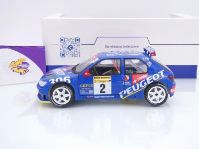 Preview: Solido S1808309 # Peugeot 306 Maxi #2 Rallye de Aviles 1997 " J. Azcona - J. Billmaier " 1:18