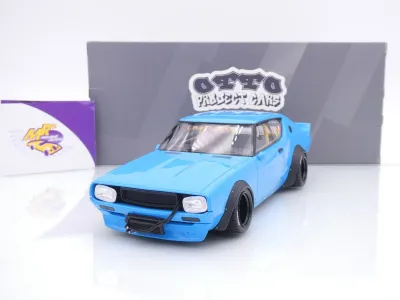 Ottomobile OT1210 # Nissan Skyline 2000 GT-R KPGC110 2024 " LB-Works blue " 1:18