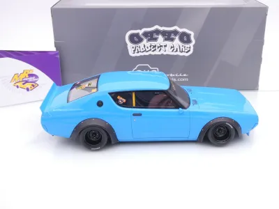 Preview: Ottomobile OT1210 # Nissan Skyline 2000 GT-R KPGC110 2024 " LB-Works blue " 1:18