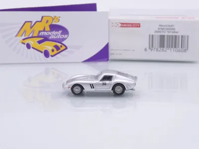 Preview: Micro City Herpa 87MC000060 # Ferrari 250 GTO #34 Baujahr 1962-64 " silbermetallic " 1:87