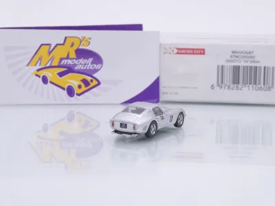 Preview: Micro City Herpa 87MC000060 # Ferrari 250 GTO #34 Baujahr 1962-64 " silbermetallic " 1:87