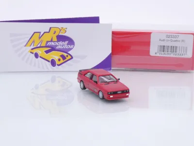 Preview: Herpa 023337 # Audi Ur-Quattro Sportcoupe Baujahr 1980-1991 " Tornadorot " 1:87