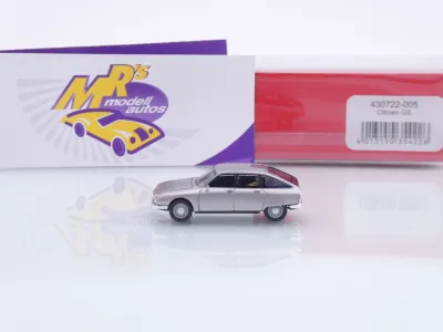 Preview: Herpa 430722-005 # Citroen GS Limousine Baujahr 1970-1981 " silbermetallic " 1:87