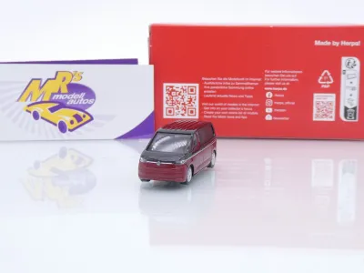 Herpa 430425-002 # VW Volkswagen T7 Multivan Baujahr 2022 " schwarz-rot " 1:87