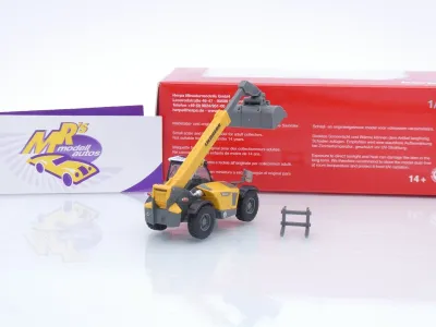Preview: Herpa 318877 # Liebherr Teleskoplader T60-9S orange-grau-weiß " Liebherr " 1:87