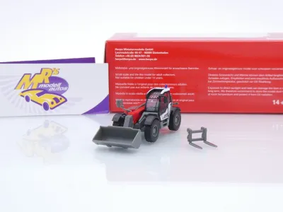 Herpa 098700 # Liebherr Teleskoplader T60-9S rot-grau-weiß " Feuerwehr " 1:87