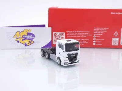Preview: Herpa 320559 # MAN TGX GN 3-achs Zugmaschine " weiß " 1:87