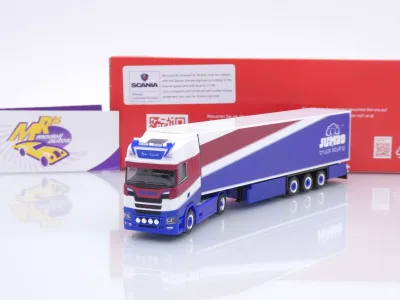 Herpa 320399 # Scania CS20 HD Kühlkoffer-Sattelzug " Heide Logistik Jumbo " 1:87