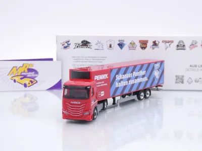 Herpa 962056 # Iveco S-Way Kühlkoffer-SZ " Penny DEL / ERC Ingolstadt " 1:87