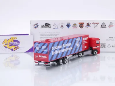 Preview: Herpa 962056 # Iveco S-Way Kühlkoffer-SZ " Penny DEL / ERC Ingolstadt " 1:87