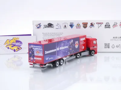 Preview: Herpa 962094 # Iveco S-Way Kühlkoffer-SZ " Penny DEL / Red Bull München " 1:87