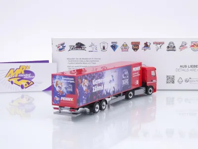Preview: Herpa 962124 # Iveco S-Way Kühlkoffer-SZ " Penny DEL / Straubing Tigers " 1:87