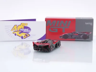 Preview: TSM MINI GT MGT01105-L # Bugatti Bolide LHD " rot (Red Metallic / Carbon) " 1:64