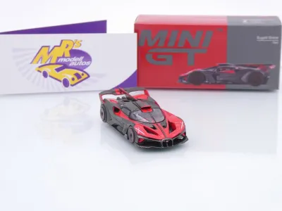Preview: TSM MINI GT MGT01105-L # Bugatti Bolide LHD " rot (Red Metallic / Carbon) " 1:64
