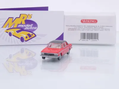 Wiking 0120 49 # Audi 100 Limousine Baujahr 1968-76 " Verkehrsrot-schwarz " 1:87