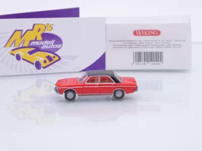 Preview: Wiking 0120 49 # Audi 100 Limousine Baujahr 1968-76 " Verkehrsrot-schwarz " 1:87