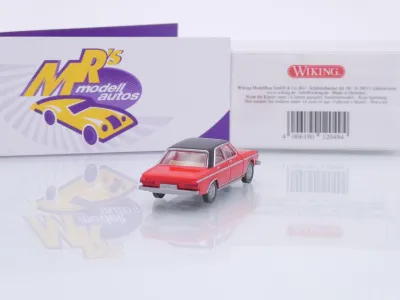 Preview: Wiking 0120 49 # Audi 100 Limousine Baujahr 1968-76 " Verkehrsrot-schwarz " 1:87