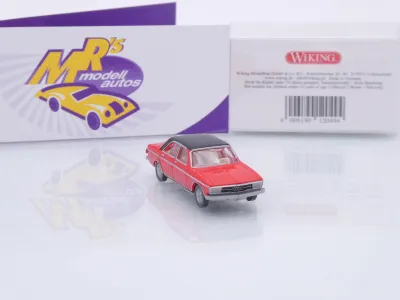 Preview: Wiking 0120 49 # Audi 100 Limousine Baujahr 1968-76 " Verkehrsrot-schwarz " 1:87