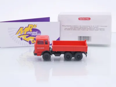 Preview: Wiking 0368 06 # Mercedes-Benz Flachpritschenkipper Baujahr 1963 " Raab Karcher " 1:87