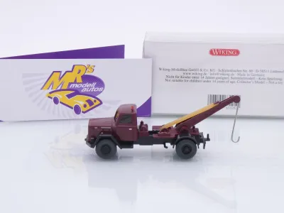Preview: Wiking 0631 05 # Magirus-Deutz Abschleppwagen Baujahr 1958-64 " weinrot " 1:87
