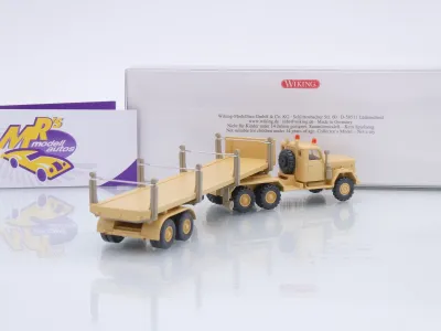 Preview: Wiking 0518 43 # Magirus Uranus 3/2-achs Rungensattelzug Baujahr 1957-71 " Sandgelb " 1:87