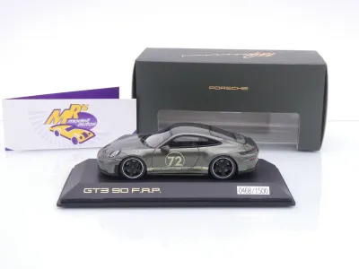 Preview: Spark WAP0202030T90Y # Porsche 911 (992.2) GT3 Touring #72 90. Geburtstag F.A.P. Baujahr 2025 in " dunkelgrünmetallic " 1:43