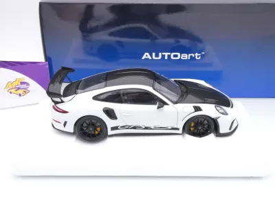 Preview: AUTOart 78176 # Porsche 911 991.2 GT3 RS Weissach Package Baujahr 2017 " weiß-schwarz " 1:18