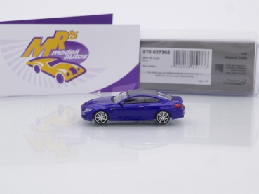 Preview: Minichamps 870027302 # BMW M6 Coupe Baujahr 2015 " blaumetallic-carbon " 1:87