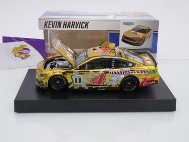 Preview: Lionel Racing CX42123MBTKHCL # Ford Mustang NASCAR 2021 " Kevin Harvick - Mobil 1 Thousand.com Gold " Color Chrome 1:24