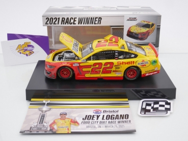 Preview: Lionel Racing W222123SHPJLE # Ford Mustang NASCAR 2021 " Joey Logano - Bristol Dirt Race Winner " 1:24