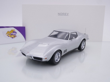 Norev 189032 # Chevrolet Corvette Coupe Baujahr 1969 " silbermetallic " 1:18