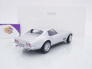 Preview: Norev 189032 # Chevrolet Corvette Coupe Baujahr 1969 " silbermetallic " 1:18