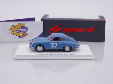 Spark S6141 # Porsche 356 1600 S Nr.157 Rallye Monte Carlo 1960 " Alexandre Gacon - Rene Gannot " 1:43