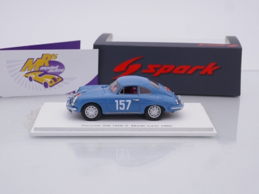 Preview: Spark S6141 # Porsche 356 1600 S Nr.157 Rallye Monte Carlo 1960 " Alexandre Gacon - Rene Gannot " 1:43