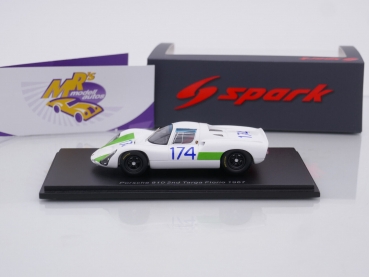 Preview: Spark S9237 # Porsche 910 Nr.174 2nd Targa Florio 1967 " Leo Cella - Giampiero Biscaldi " 1:43