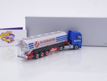 Preview: Herpa 950688 # MAN TGX GX ADR Saugsilosattelzug " Bussmann Spedition & Logistik " 1:87