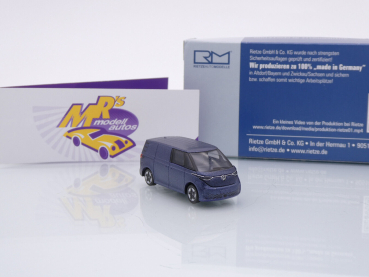 Preview: Rietze 21920 # Volkswagen ID.Buzz Cargo Baujahr 2022 " Starlight Blau " 1:87