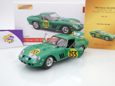 Preview: CMC M-250 # Ferrari 250 GTO Nr.153 Tour de France 1962 " David Piper - Dan Margulies " 1:18
