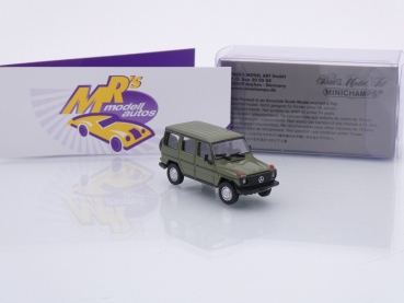 Preview: Minichamps 870038004 # Mercedes-Benz G-Klasse LWB Baujahr 1980 " olivegrün " 1:87